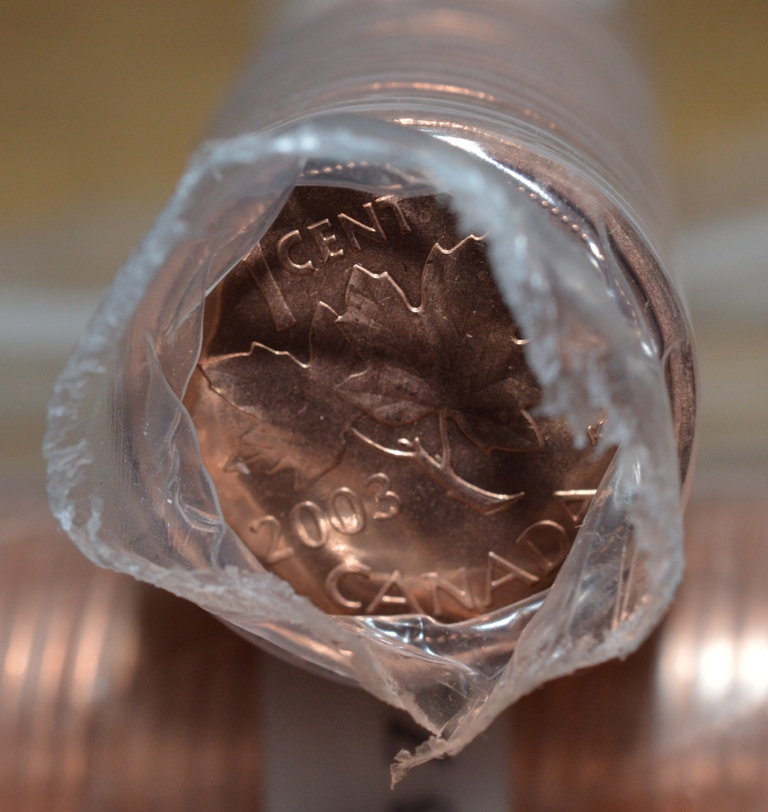 2003 Canada 1-Cent Original Roll - New Effigy No P