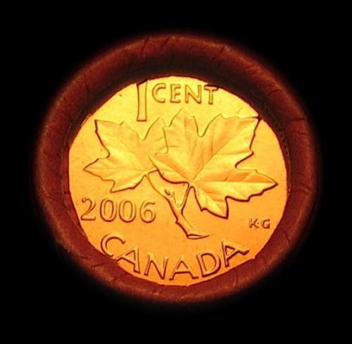 2006 Canada 1-Cent Original Roll - No P No Logo