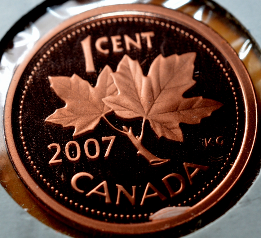 2007 Canada 1-cent Proof w/Frosted Finish