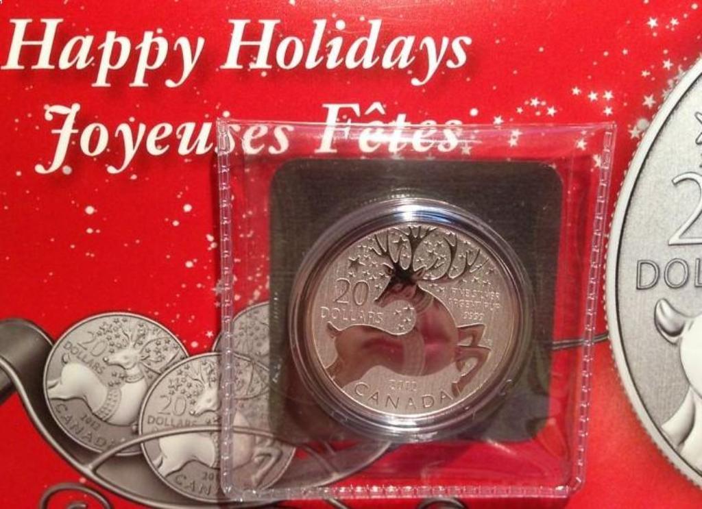 2012 Magical Reindeer $20 for $20 Fine Silver Coin