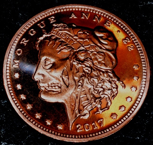 2017 Zombucks Morgue Anne 1oz Copper Round