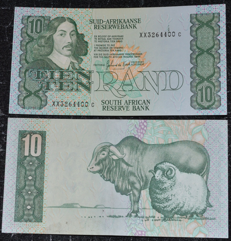 South Africa Ten Rand  GPC De Kock 3rd Issue RARE UNC Replacement Note XX3264400 C