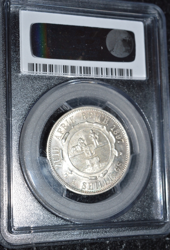 1897 South Africa Florin (2 Shillings) PCGS AU-55