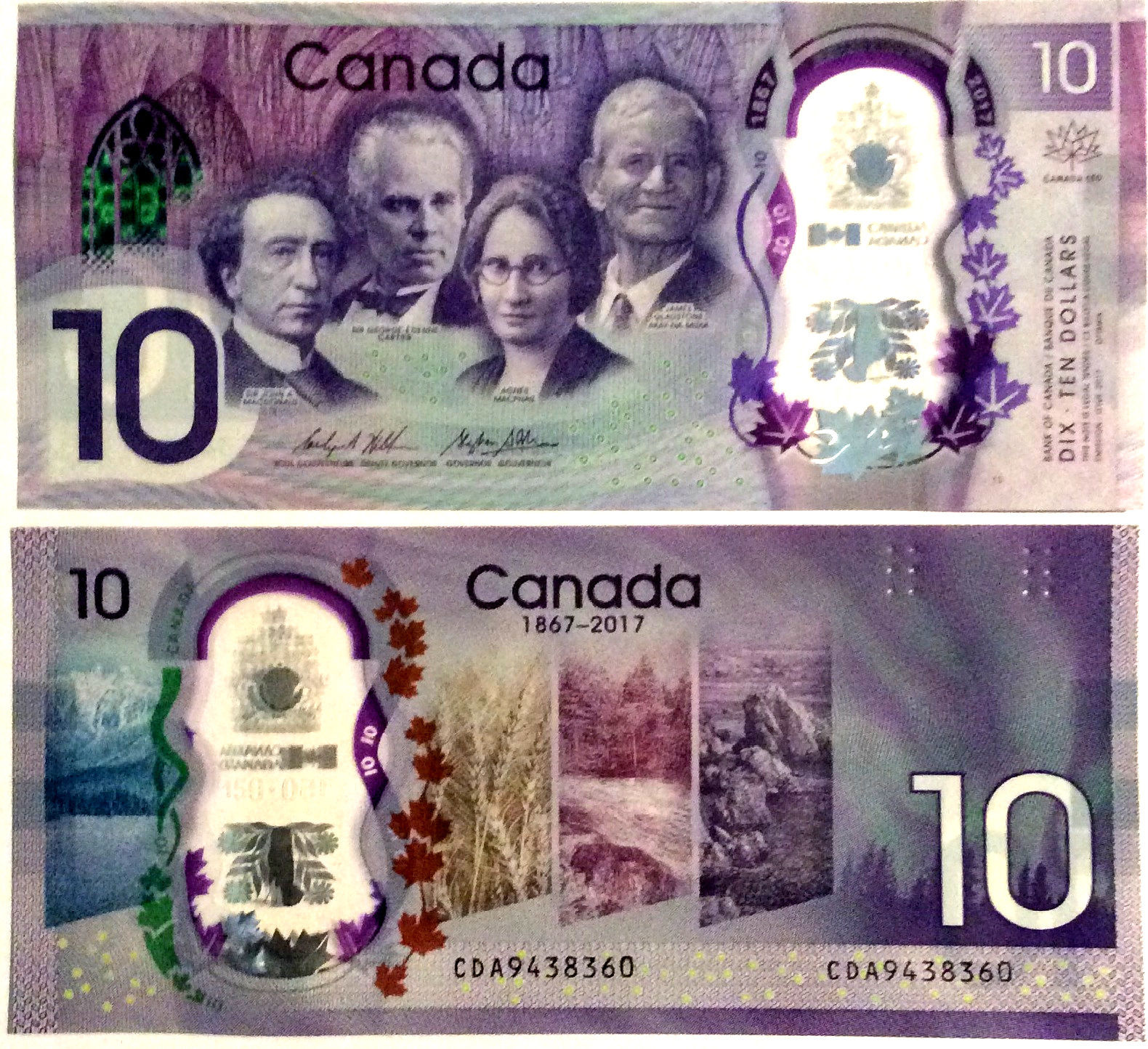 2017 $10 UNC Polymer 150th Anniversary Banknote