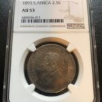 1893 South Africa ZAR Half Crown NGC AU53