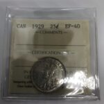 1929 Canada 25-Cent ICCS EF-40