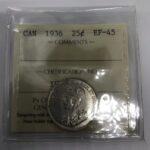 1936 Canada 25-Cent ICCS EF-45