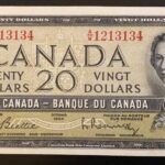 1954 $20 A/W Prefix Beattie-Rasminsky BC-41b VF-EF