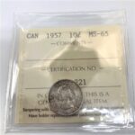 1957 Canada 10-Cent ICCS MS-65