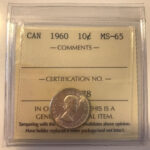 1960 Canada 10-cent ICCS MS-65