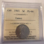 1965 Canada 5-cent ICCS PL-64 Cameo
