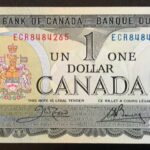 1973 $1 ECR Prefix Crow-Bouey BC-46b - 2 x UNC Consecutive Serial #s