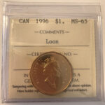 1996 Canada 1-dollar $1 Loon ICCS MS-65