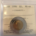 1996 Canada 2-dollar $2 Polar Bear ICCS MS-64