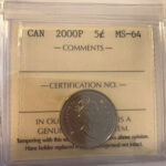 2000P Canada 5-cent ICCS MS-64