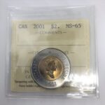 2001 Canada 2-dollar $2 Polar Bear ICCS MS-65