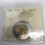 2002 Canada 2-dollar $2 Polar Bear ICCS MS-65
