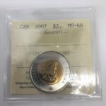2007 Canada 2-dollar $2 Polar Bear ICCS MS-66