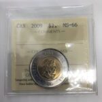 2009 Canada 2-dollar $2 Polar Bear ICCS MS-66
