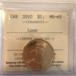 2010 Canada 1-dollar $1 Loon ICCS MS-65
