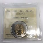 2011 Canada 2-dollar $2 Boreal Forest ICCS MS-64