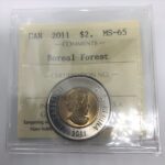 2011 Canada 2-dollar $2 Boreal Forest ICCS MS-65