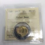 2017 Canada 2-dollar $2 Polar Bear ICCS MS-65