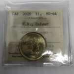 2020 Canada 1-dollar $1 U.N. Charter ICCS MS-64 Colored Coin