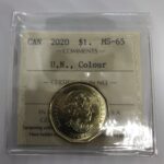 2020 Canada 1-dollar $1 U.N. Charter ICCS MS-65 Colored Coin
