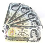 1973 $1 BC-46a or BC-46b - 5 x Consecutive UNC Notes