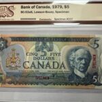 1979 Canada $5 Lawson-Bouey BC-53aS Specimen #237 CUNC63