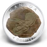 2008 Canada Fine Silver $4 Tricerotops Dinosaur Fossil Proof Coin