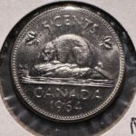 1964 5c UNC Nickel Canada - Bug Tail Error!